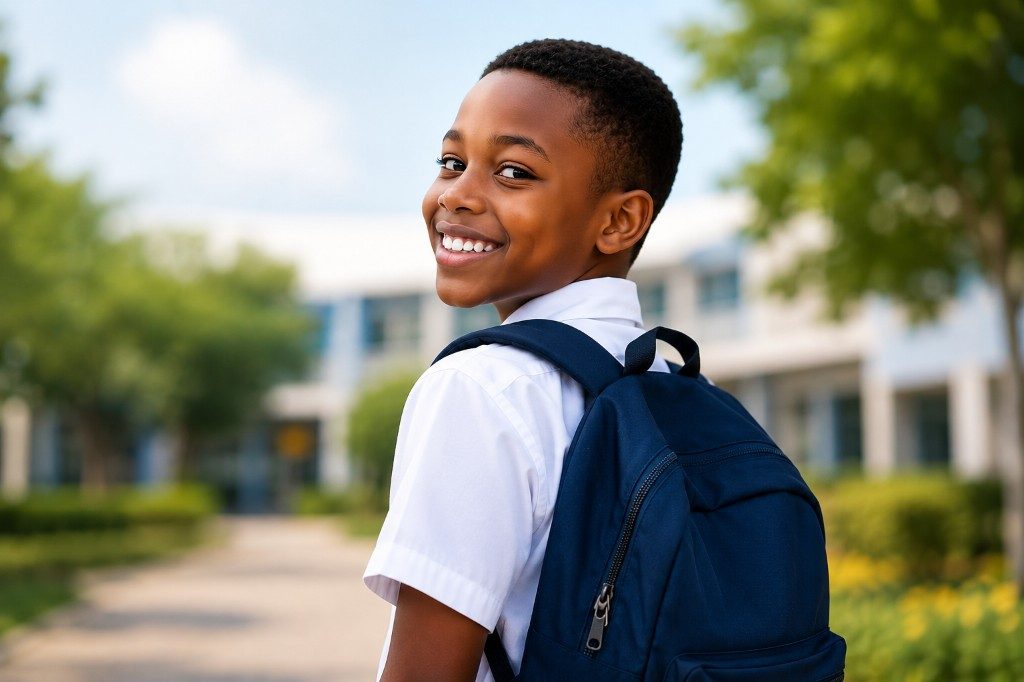 Student at school
